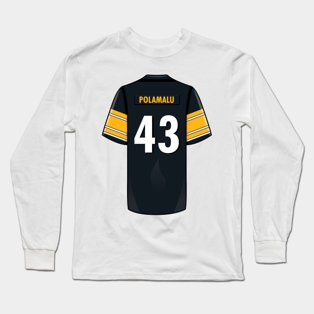 Troy Polamalu Jersey Long Sleeve T-Shirt by WalkDesigns